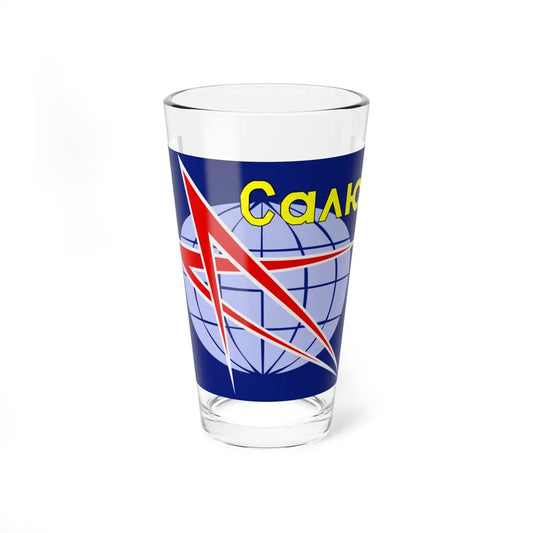Salyut Program (Soyuz Space Programme) Pint Glass 16oz 16oz - Go Mug Yourself