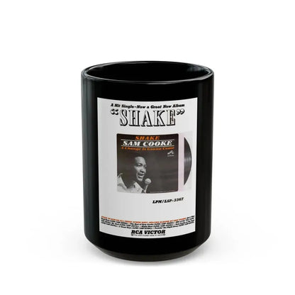 Sam Cooke 1965 I (Music Poster) Black Coffee Mug 15oz - Go Mug Yourself