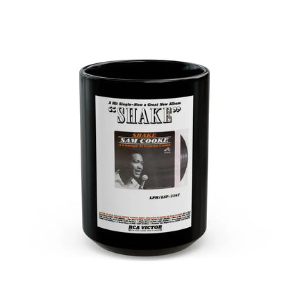 Sam Cooke 1965 I (Music Poster) Black Coffee Mug - Go Mug Yourself
