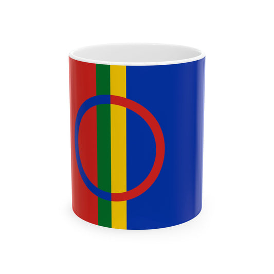 Sami flag (Finland) White Coffee Mug-11oz-Go Mug Yourself