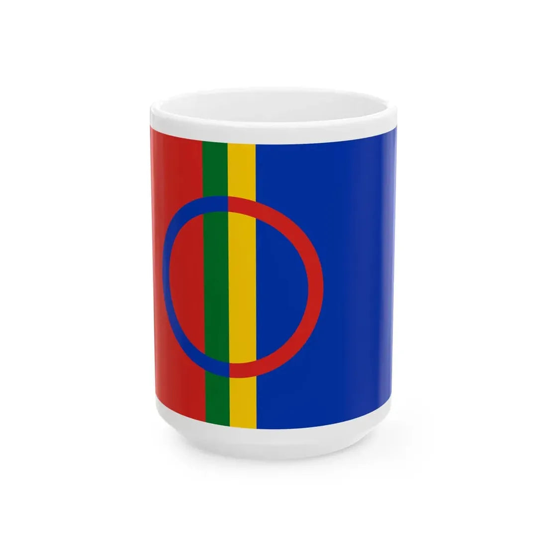 Sami flag (Finland) White Coffee Mug 15oz - Go Mug Yourself