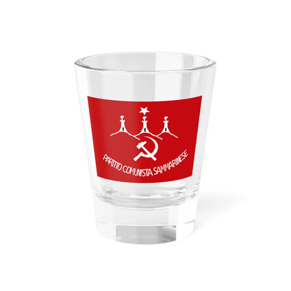 Sammarinese Communist Party flag 1950s (San Marino) Shot Glass 1.5oz 1.5oz - Go Mug Yourself