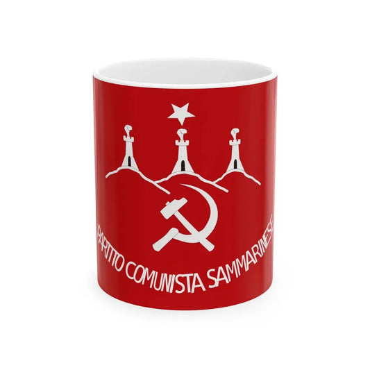 Sammarinese Communist Party flag 1950s (San Marino) White Coffee Mug 11oz - Go Mug Yourself