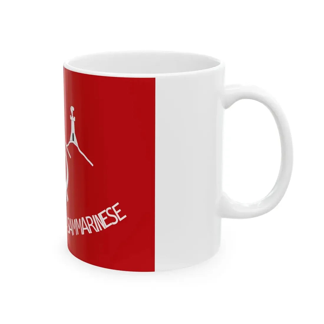 Sammarinese Communist Party flag 1950s (San Marino) White Coffee Mug - Go Mug Yourself