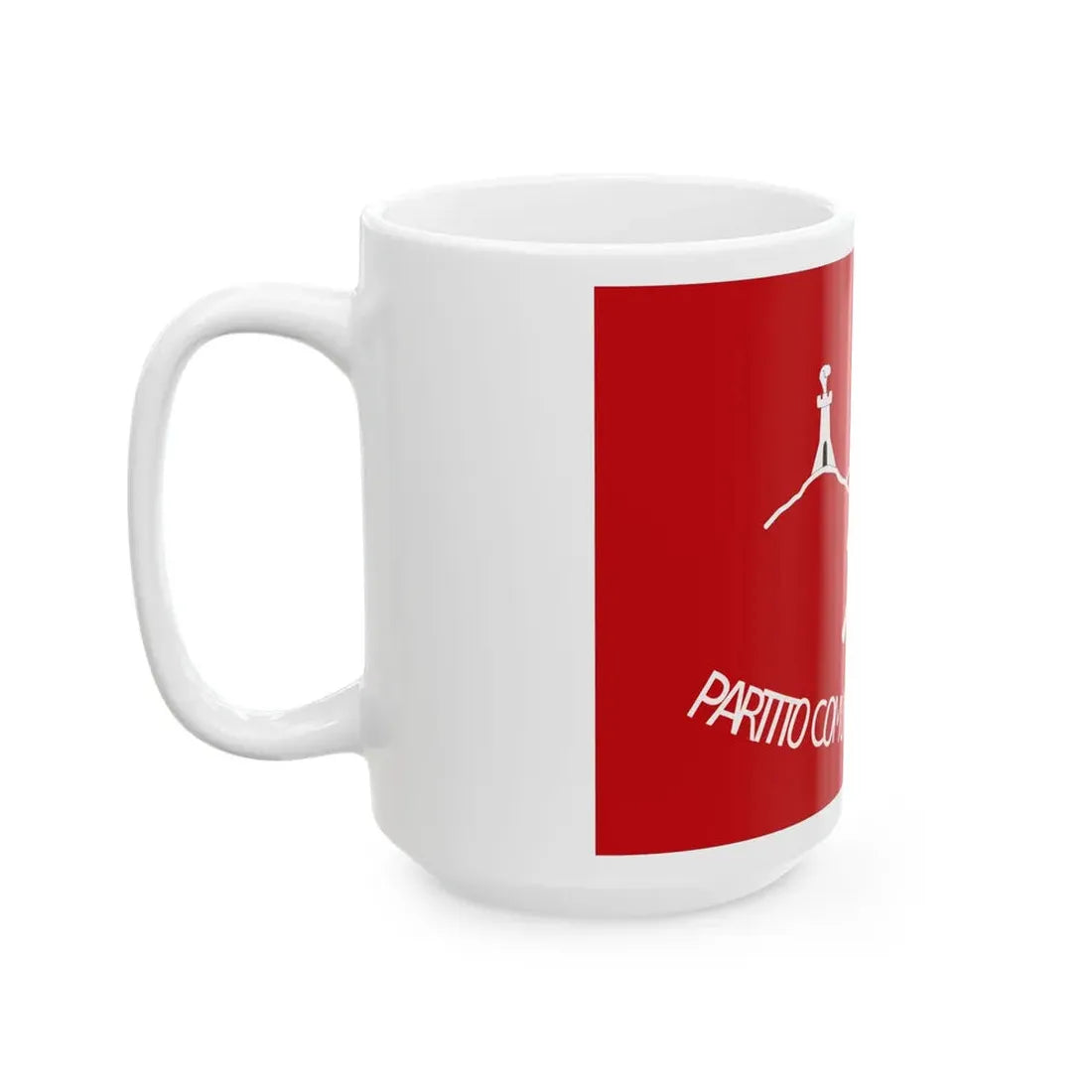 Sammarinese Communist Party flag 1950s (San Marino) White Coffee Mug - Go Mug Yourself
