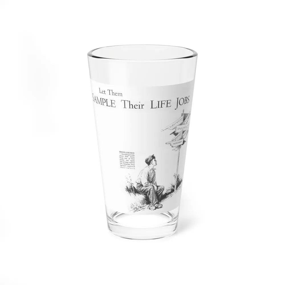 Sample Their Life Jobs (Magazine Illustration) Pint Glass 16oz-16oz-Go Mug Yourself