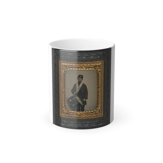 Samuel W. Doble of Company D, 12Th Maine Infantry Regiment, With Drum (U.S. Civil War) Color Changing Coffee Mug 11oz-11oz-Go Mug Yourself