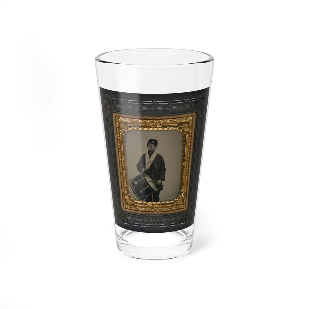 Samuel W. Doble Of Company D, 12th Maine Infantry Regiment, With Drum (U.S. Civil War) Pint Glass 16oz-16oz-Go Mug Yourself