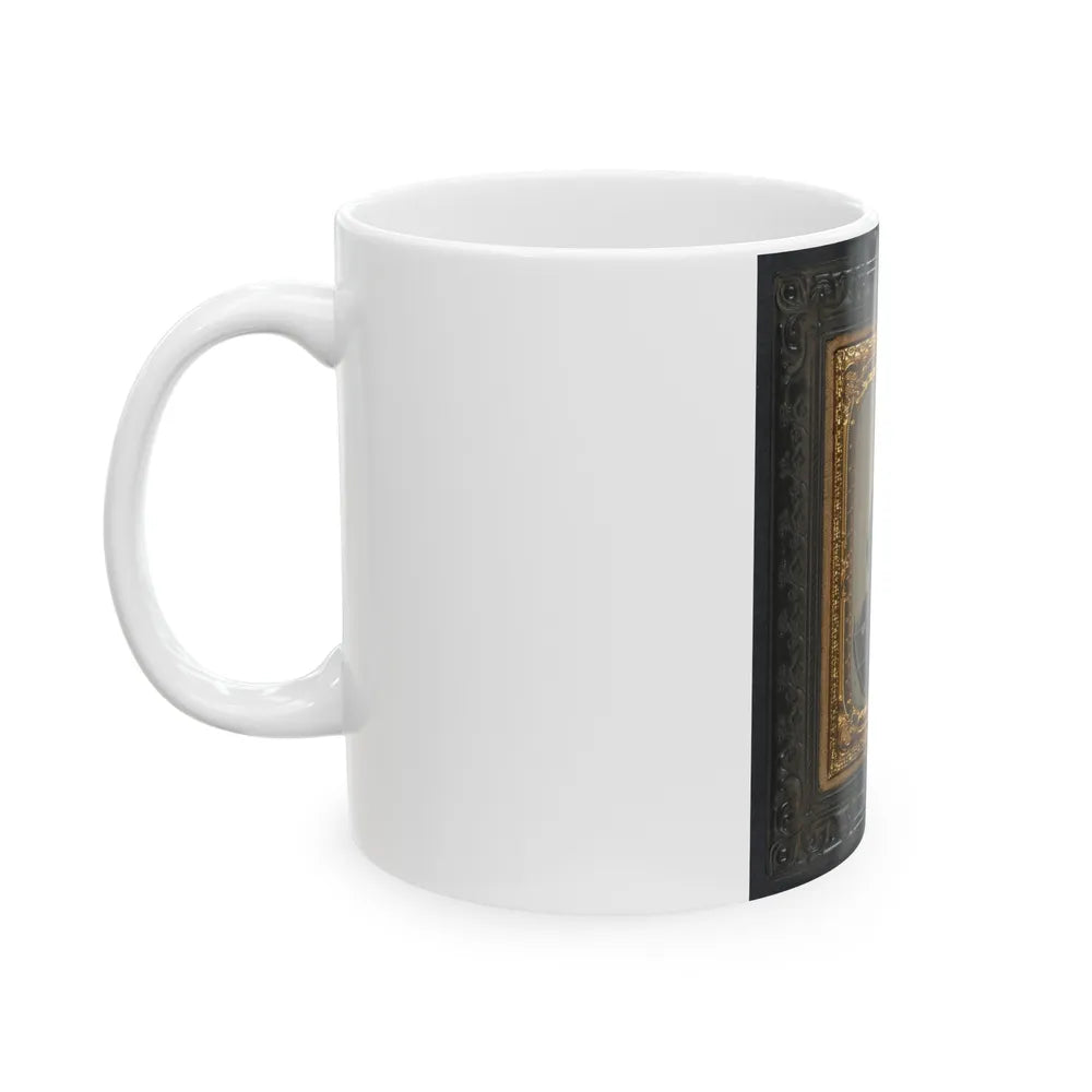 Samuel W. Doble Of Company D, 12th Maine Infantry Regiment, With Drum (U.S. Civil War) White Coffee Mug-Go Mug Yourself