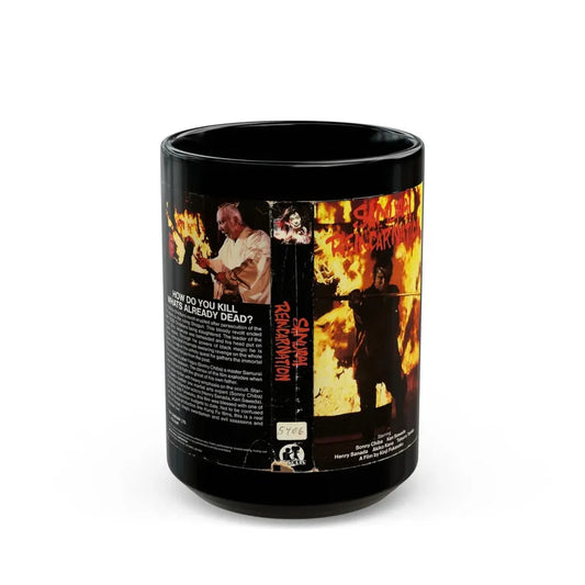SAMURAI REINCARNATION SONNY CHIBA (VHS COVER) - Black Coffee Mug 15oz - Go Mug Yourself