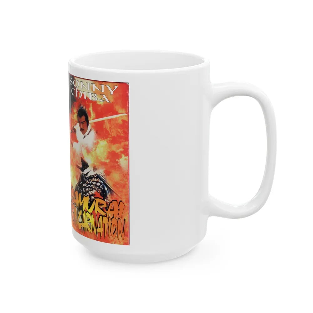 SAMURAI REINCARNATION (VHS COVER) - White Coffee Mug-Go Mug Yourself