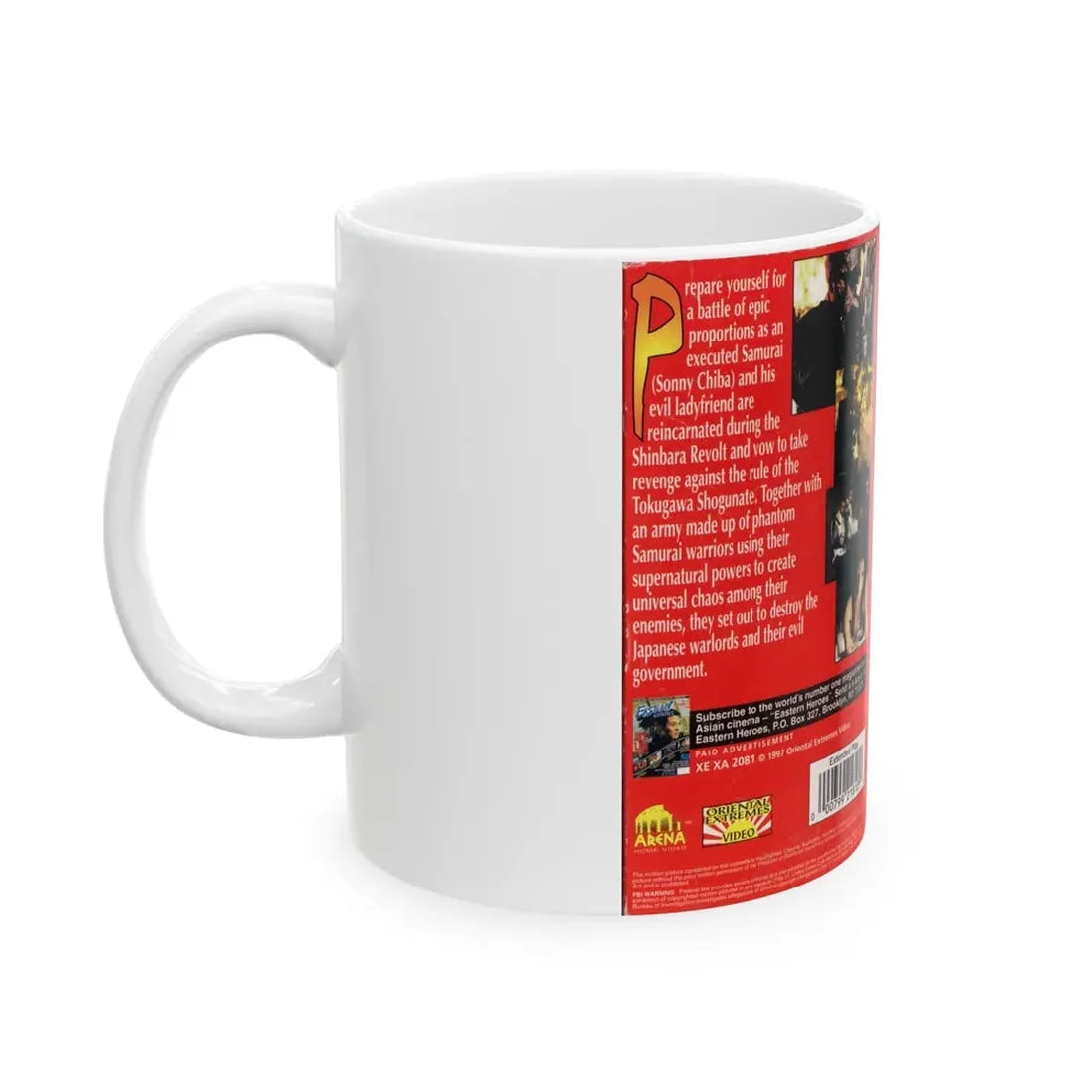 SAMURAI REINCARNATION (VHS COVER) - White Coffee Mug - Go Mug Yourself