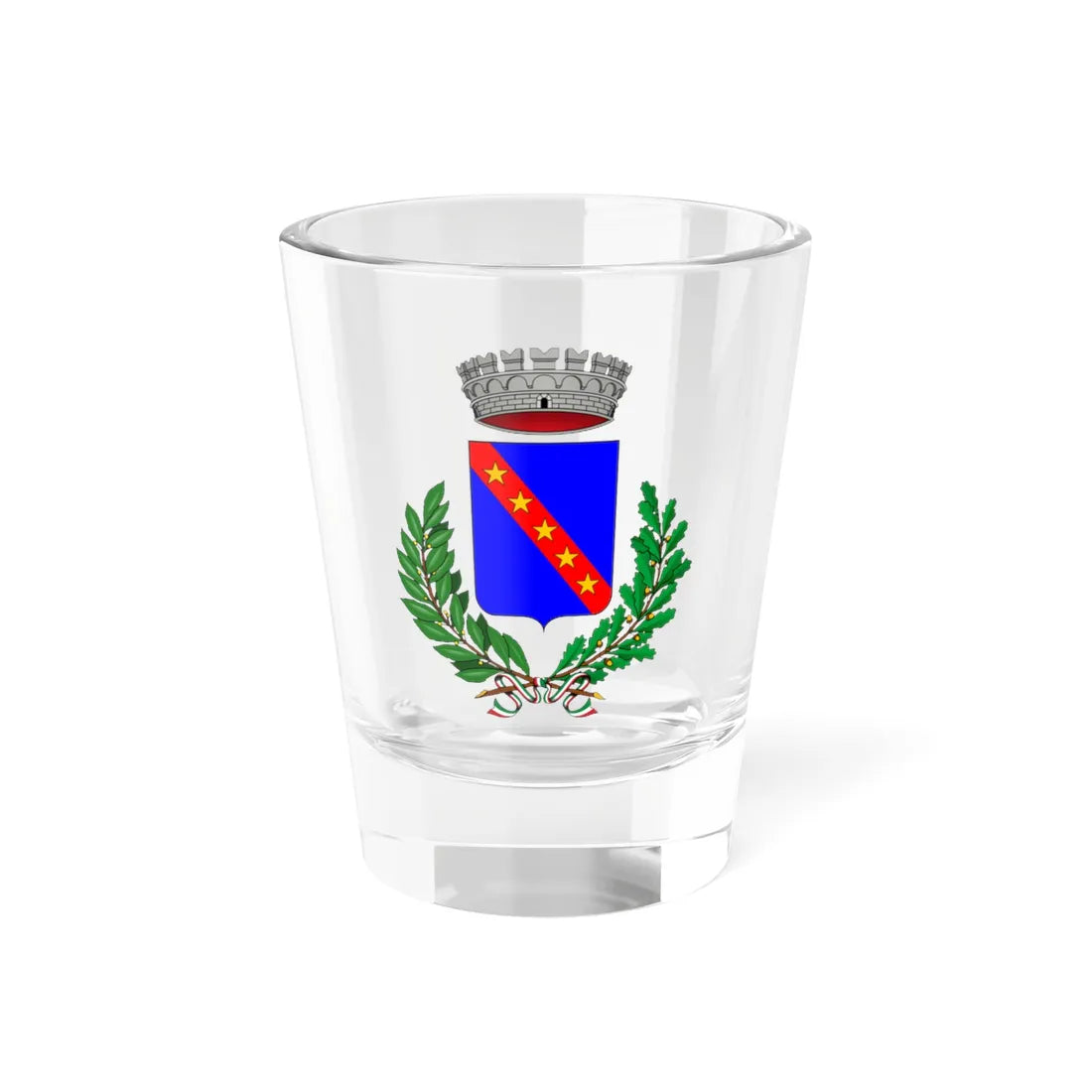 San Damiano Macra-Stemma (Italy) (Coat of Arms) Shot Glass 1.5oz 1.5oz - Go Mug Yourself