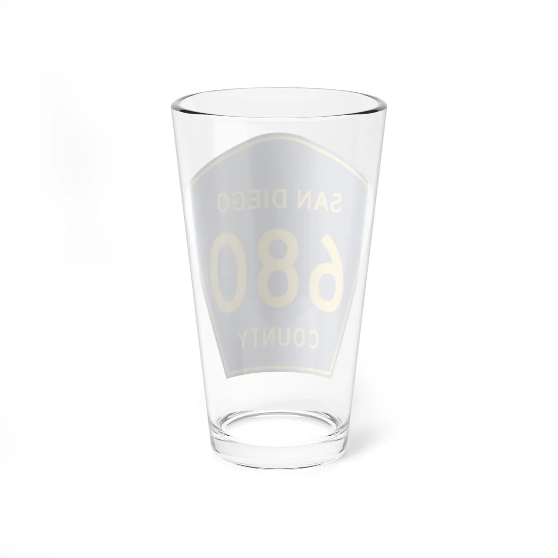 San Diego County 680 (California) (Road Sign) Pint Glass 16oz - Go Mug Yourself