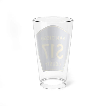 San Diego County S17 (California) (Road Sign) Pint Glass 16oz - Go Mug Yourself