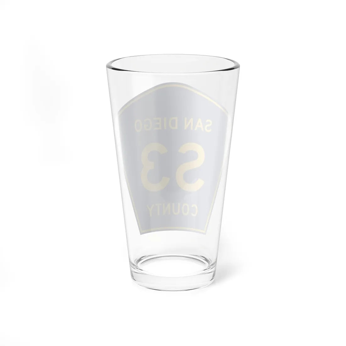 San Diego County S3 (California) (Road Sign) Pint Glass 16oz - Go Mug Yourself