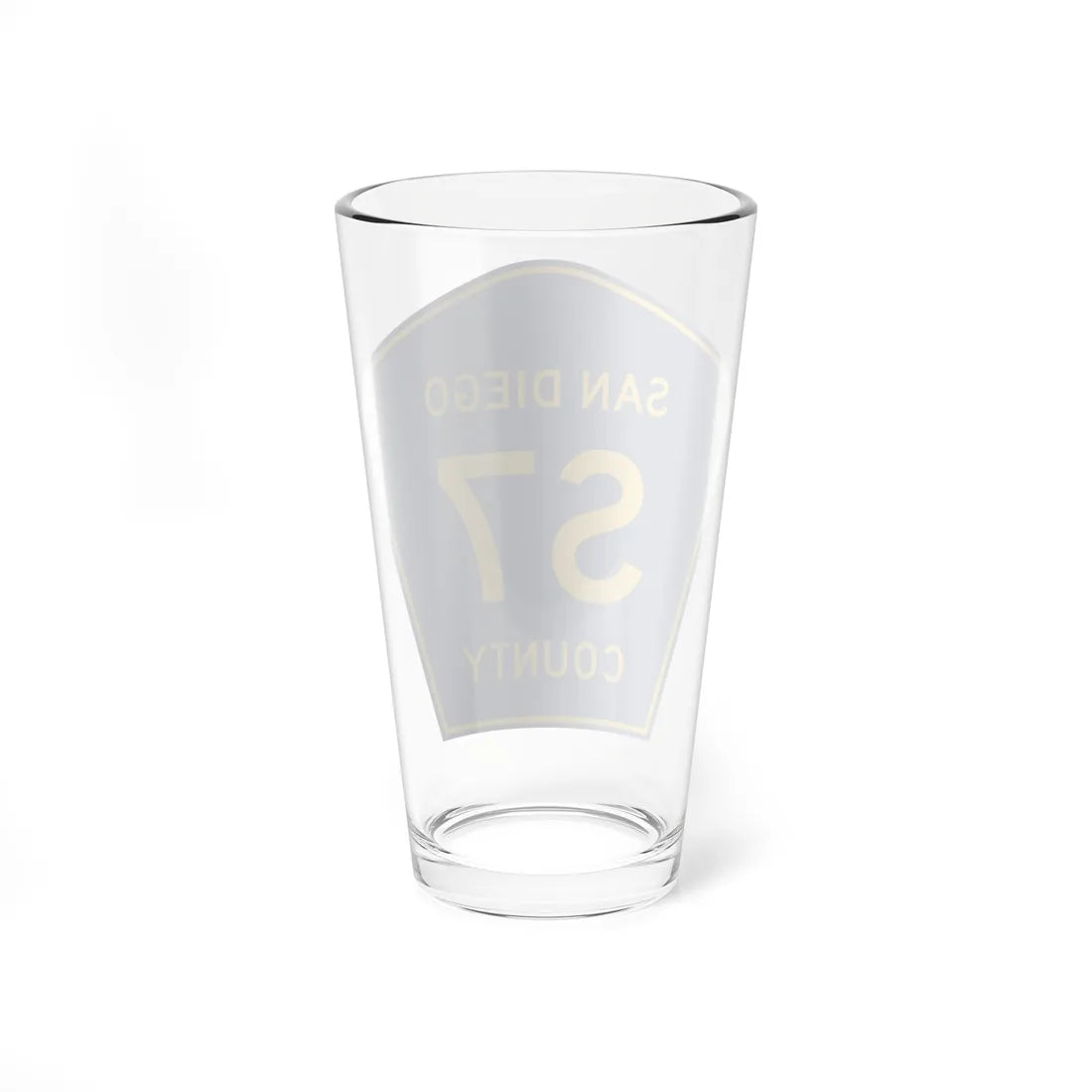San Diego County S7 (California) (Road Sign) Pint Glass 16oz - Go Mug Yourself