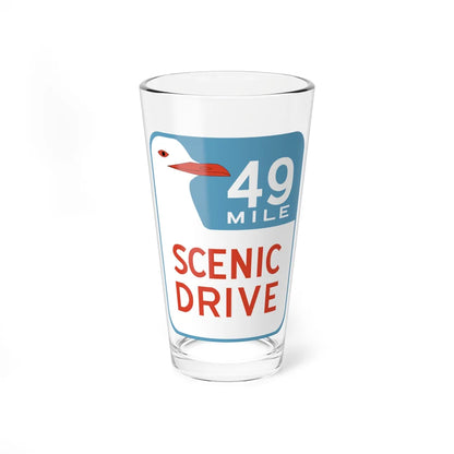 San Francisco CA 49-Mile Scenic Drive (California) (Road Sign) Pint Glass 16oz 16oz - Go Mug Yourself