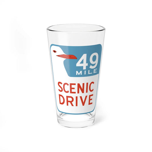 San Francisco CA 49-Mile Scenic Drive (California) (Road Sign) Pint Glass 16oz 16oz - Go Mug Yourself