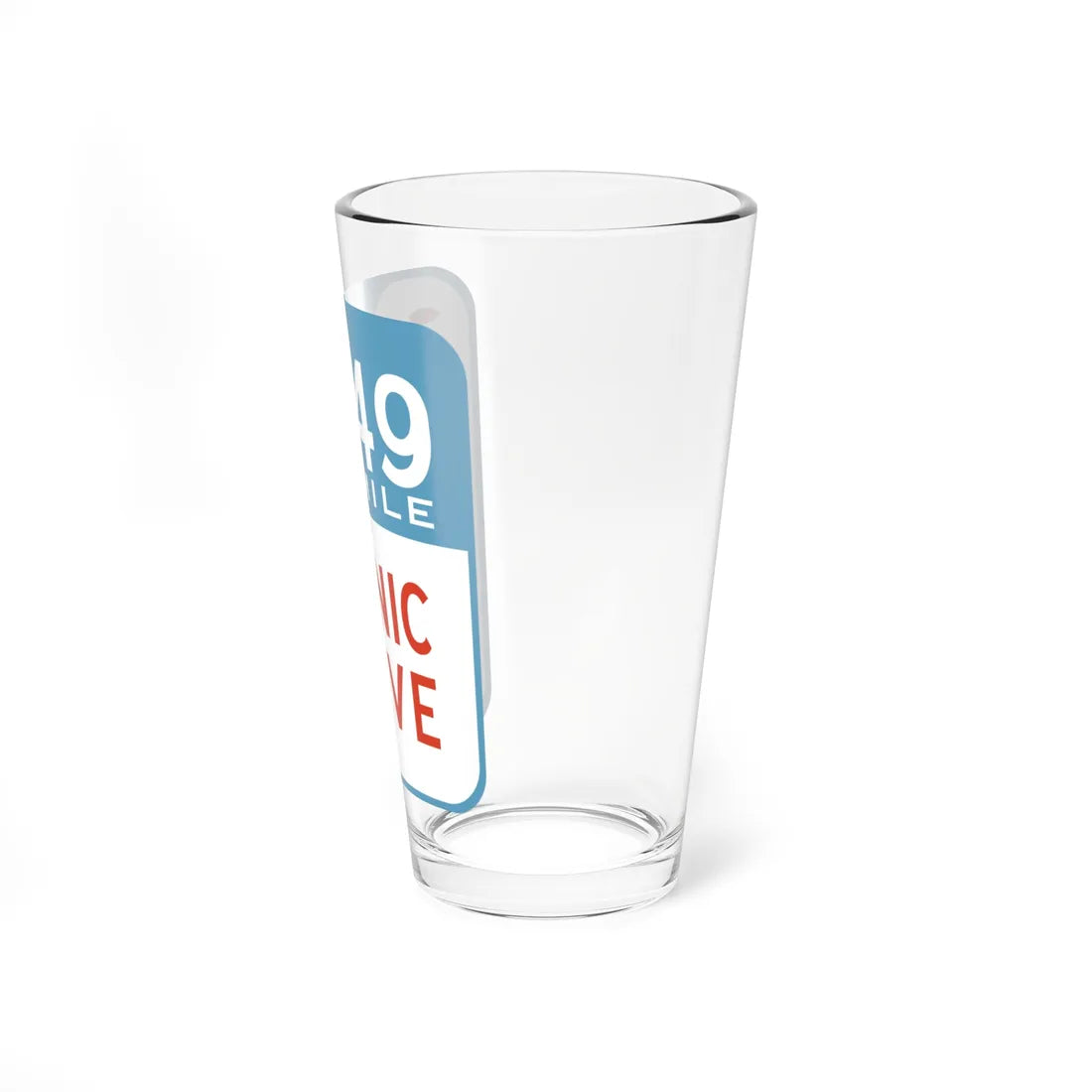 San Francisco CA 49-Mile Scenic Drive (California) (Road Sign) Pint Glass 16oz - Go Mug Yourself