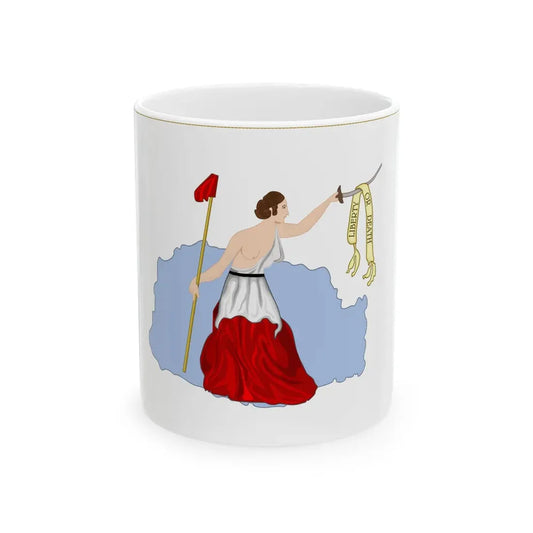 San Jacinto Flag (United States) White Coffee Mug 11oz - Go Mug Yourself