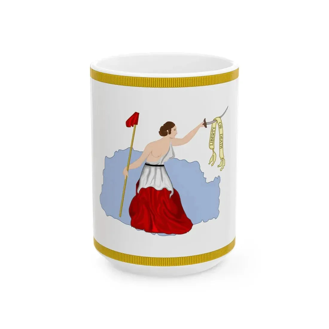 San Jacinto Flag (United States) White Coffee Mug 15oz - Go Mug Yourself