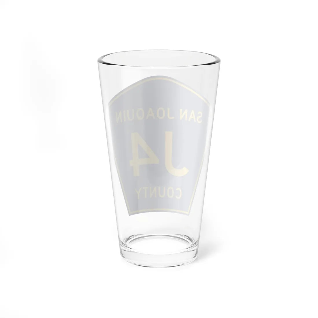 San Joaquin County J4 (California) (Road Sign) Pint Glass 16oz - Go Mug Yourself