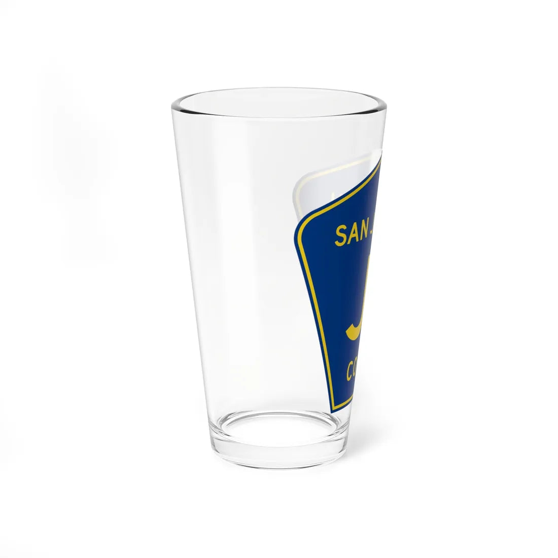 San Joaquin County J7 (California) (Road Sign) Pint Glass 16oz - Go Mug Yourself