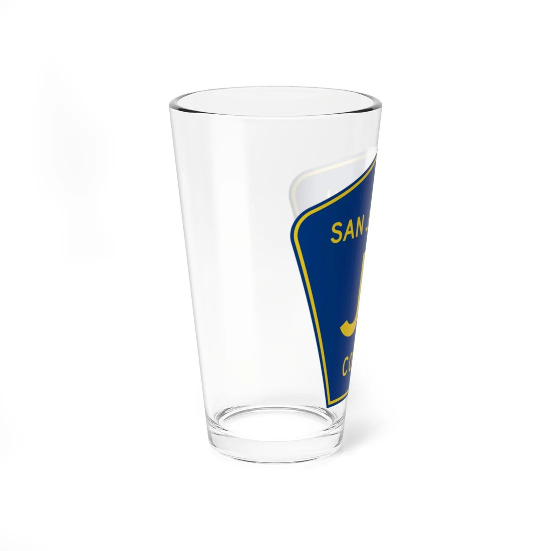 San Joaquin County J8 (California) (Road Sign) Pint Glass 16oz - Go Mug Yourself