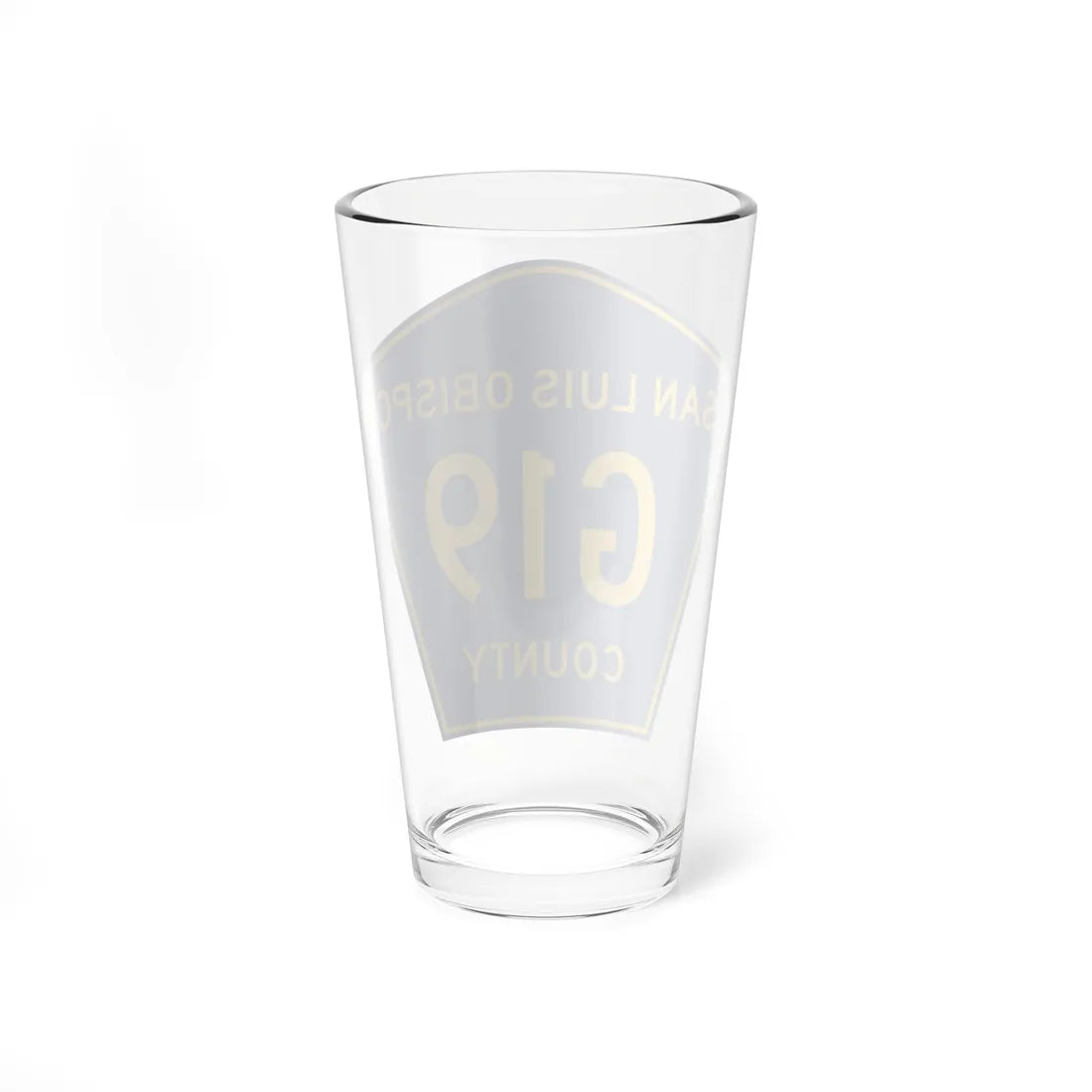 San Luis Obispo County G19 (California) (Road Sign) Pint Glass 16oz - Go Mug Yourself