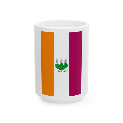 San Marino 1465 Battle Standard - Carlo Malagola reconstruction (San Marino) White Coffee Mug 15oz - Go Mug Yourself