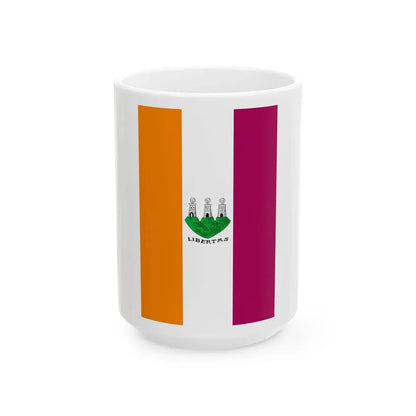 San Marino 1465 Battle Standard - Carlo Malagola reconstruction (San Marino) White Coffee Mug 15oz - Go Mug Yourself