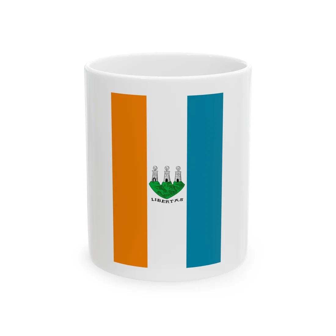 San Marino 1465 Battle Standard - Verter Casali reconstruction (San Marino) White Coffee Mug 11oz - Go Mug Yourself