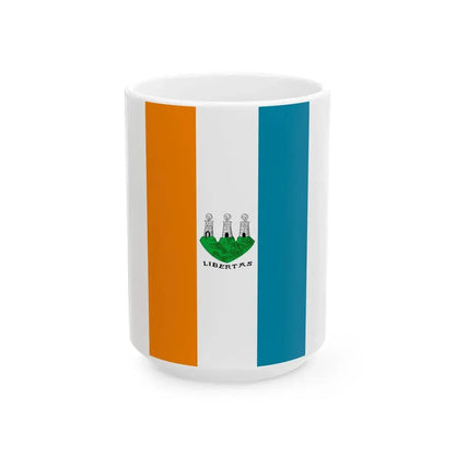 San Marino 1465 Battle Standard - Verter Casali reconstruction (San Marino) White Coffee Mug 15oz - Go Mug Yourself