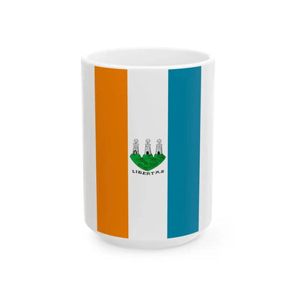 San Marino 1465 Battle Standard - Verter Casali reconstruction (San Marino) White Coffee Mug 15oz - Go Mug Yourself