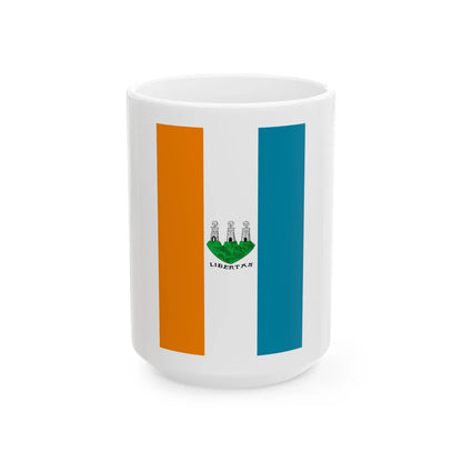 San Marino 1465 Battle Standard - Verter Casali reconstruction (San Marino) White Coffee Mug 15oz - Go Mug Yourself