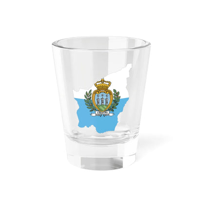 San Marino-Flagmap (San Marino) Shot Glass 1.5oz 1.5oz - Go Mug Yourself