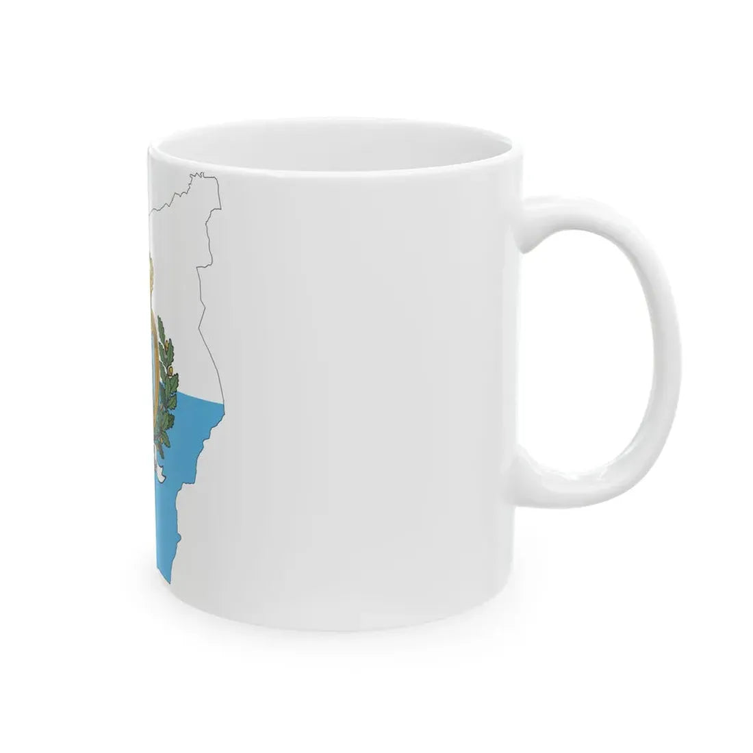 San Marino-Flagmap (San Marino) White Coffee Mug - Go Mug Yourself