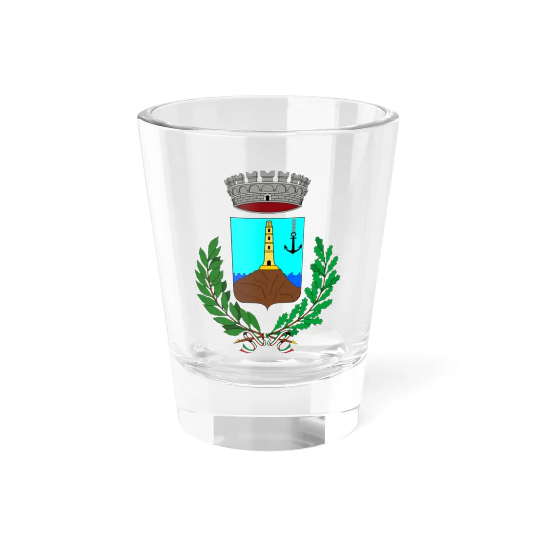 San Vito Lo Capo-Stemma (Italy) (Coat of Arms) Shot Glass 1.5oz 1.5oz - Go Mug Yourself