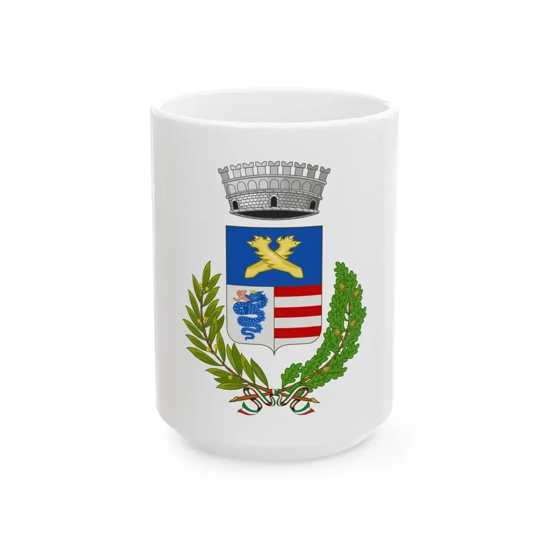 San Zenone al Lambro-Bandiera (Italy) White Coffee Mug 15oz - Go Mug Yourself