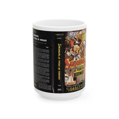 SANDOKAN LE TIGRE DE BORNEO (VHS COVER) - White Coffee Mug-15oz-Go Mug Yourself