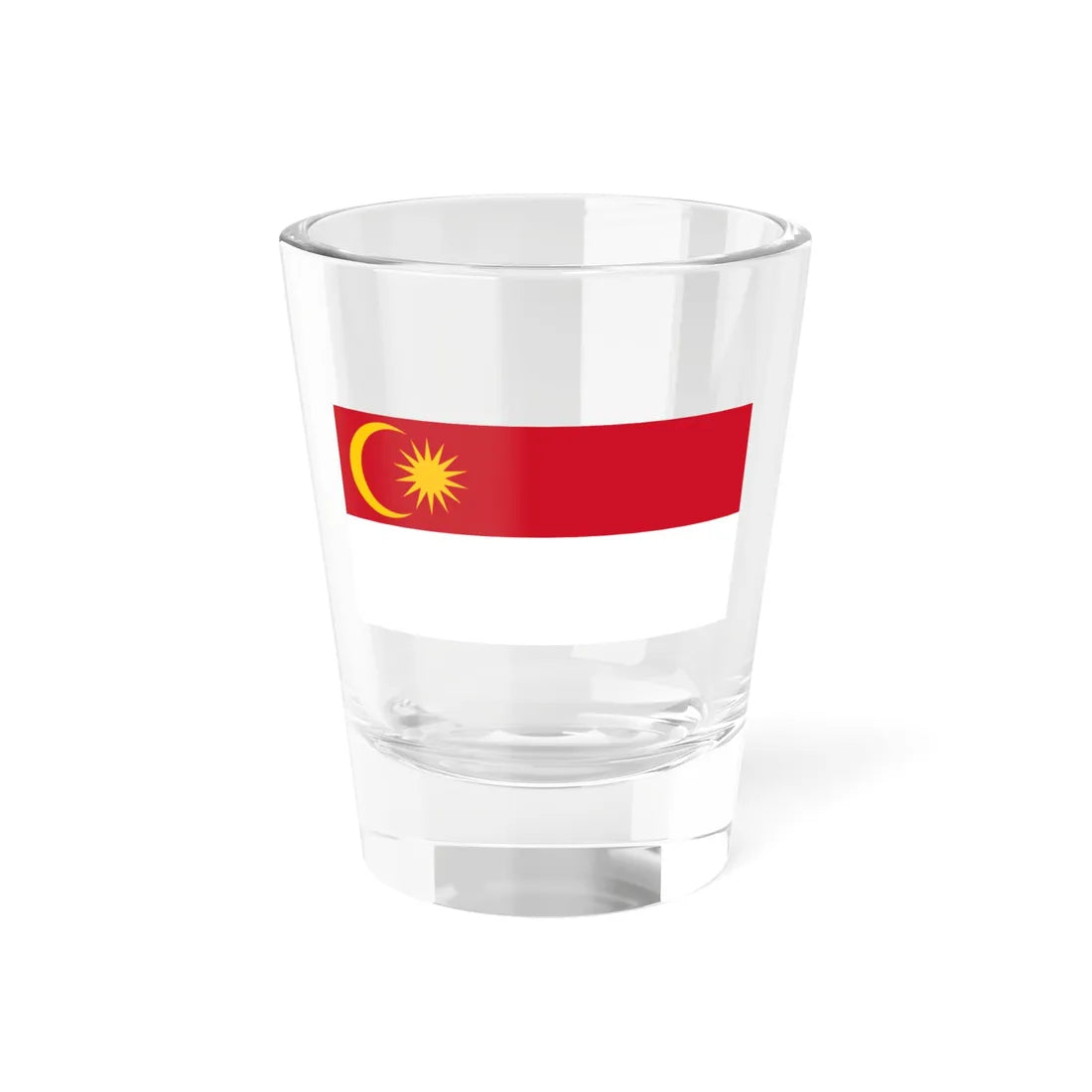 Sang Saka Malaya Crescent Star 14 var (Malaysia) Shot Glass 1.5oz 1.5oz - Go Mug Yourself