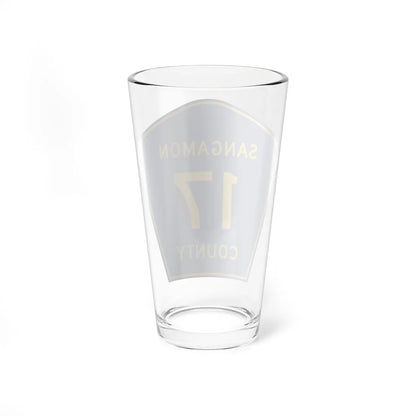 Sangamon County 17 (Illinois) (Road Sign) Pint Glass 16oz - Go Mug Yourself