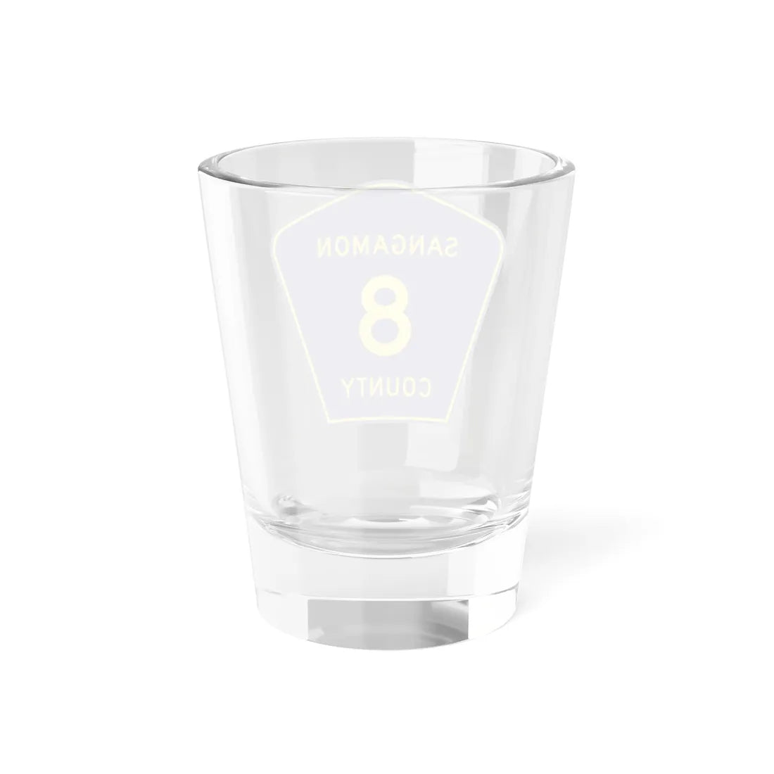 Sangamon County 8 (Illinois) (Road Sign) Shot Glass 1.5oz - Go Mug Yourself