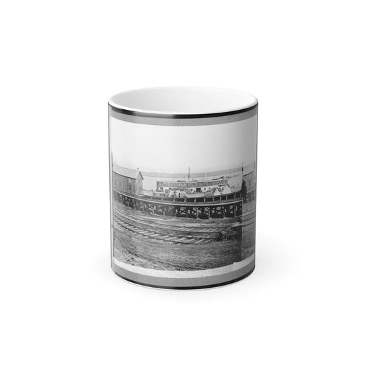 Sanitary Commission Barge at the Docks, City Point, Virginia (U.S. Civil War) Color Changing Coffee Mug 11oz-11oz-Go Mug Yourself