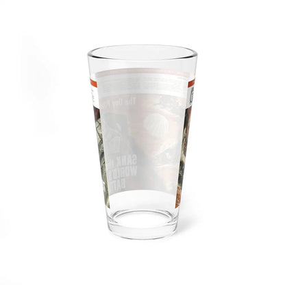 Sank the World's Biggest Battleship, Stag magazine, July, 1964 (Magazine Illustration) Pint Glass 16oz-Go Mug Yourself