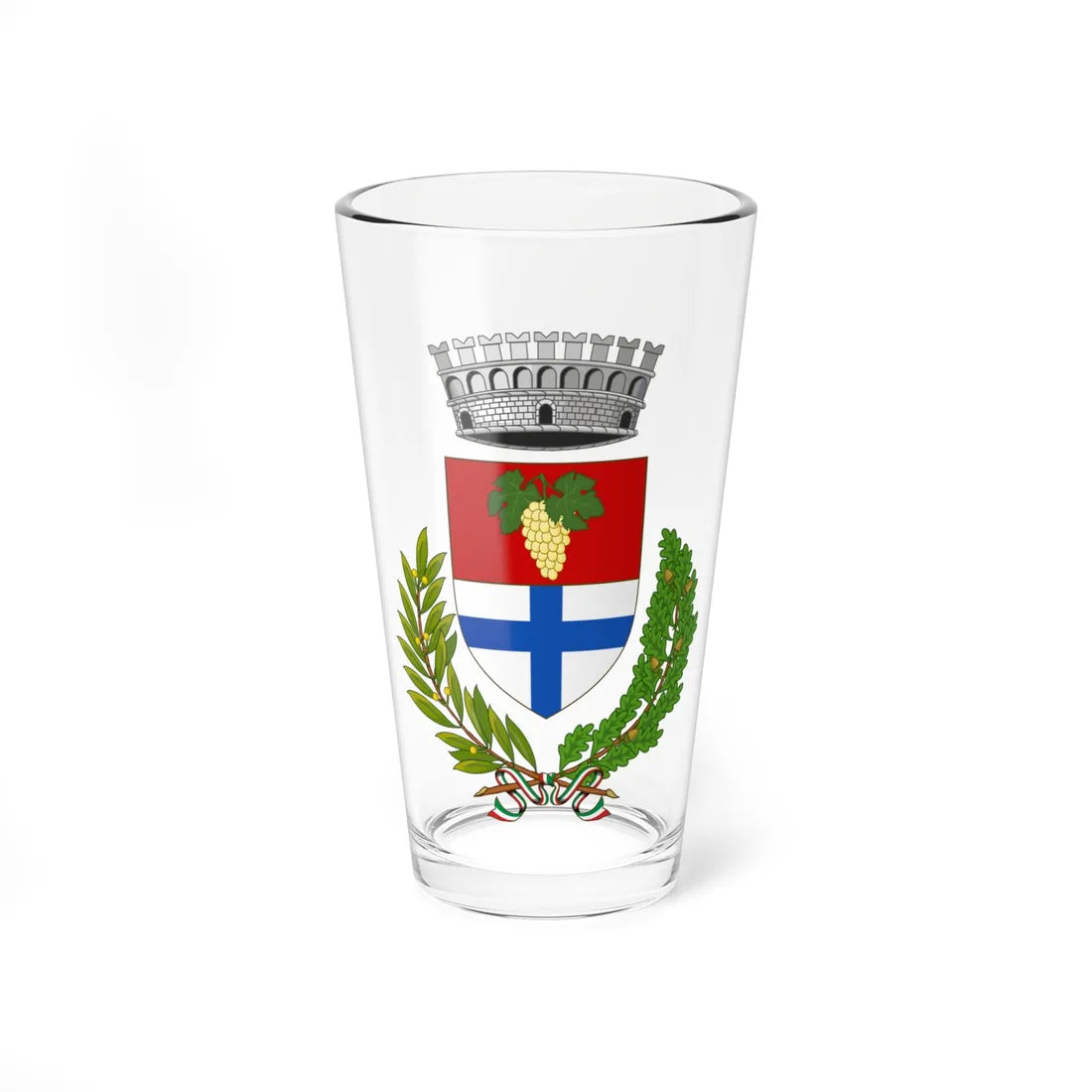 Sannicola-Stemma (Italy) (Coat of Arms) Pint Glass 16oz 16oz - Go Mug Yourself