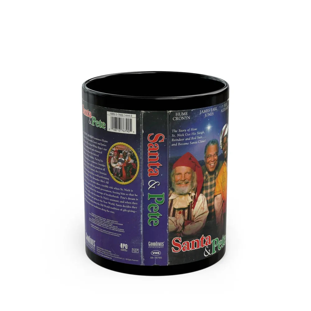 SANTA AND PETE (VHS COVER) - Black Coffee Mug-11oz-Go Mug Yourself