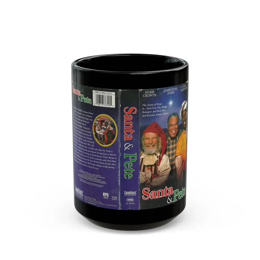 SANTA AND PETE (VHS COVER) - Black Coffee Mug 15oz - Go Mug Yourself