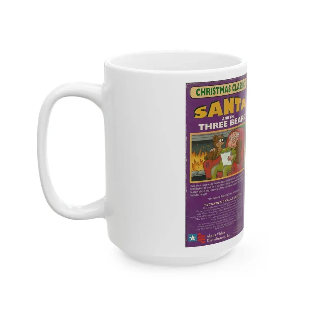 SANTA AND THE THREE BEARS CHRISTMAS CLASSICS (VHS COVER) - White Coffee Mug - Go Mug Yourself